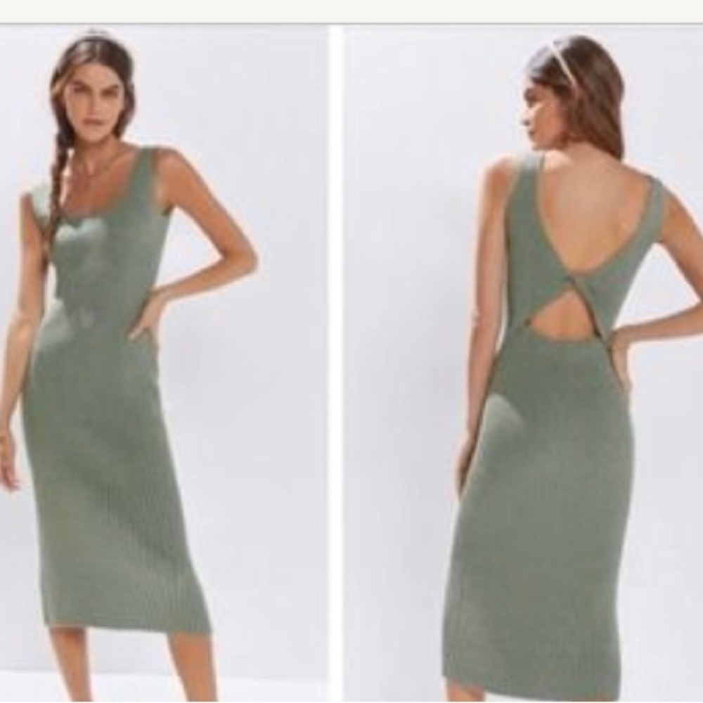 Amadi by Anthropologie green knit dress
